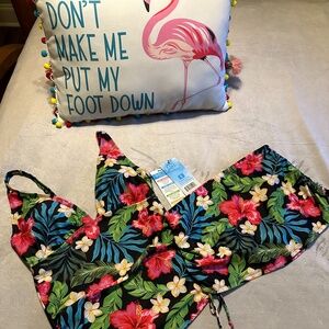 Tropical Simply Fit Tankini Swim Top and Bottoms NWTs